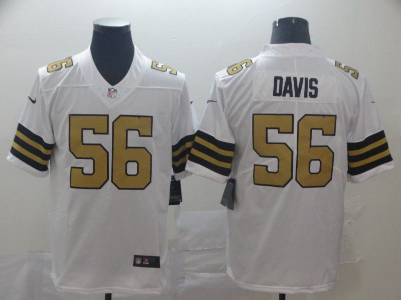 Men New Orleans Saints 56 Davis White Nike Vapor Untouchable Limited Player NFL Jerseys
